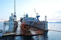 January 2015, Mount Whitney in floating drydock in Rijeka, Croatia.