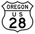 US 28 Oregon 1948 shield marker