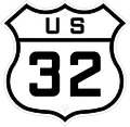 U.S. Route 32 marker