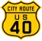 U.S. Route 40 City marker