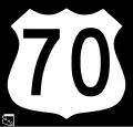 US&nbsp;70 route marker