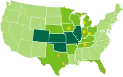 Commerce Bank operates full-service branches in five Midwestern states, with commercial operations in 11 additional states and commercial payments services in 48 states.