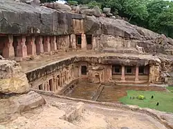 Jain cave monastery in Udayagiri and Khandagiri Caves (2nd century BCE)