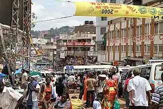 A street market in the capital, Kampala