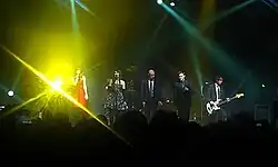 Ultra Bra performing in support of Pekka Haavisto's 2012 presidential run at Vanha jäähalli, Helsinki, Finland.