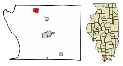 Location of Alto Pass in Union County, Illinois.