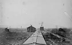 Union Pacific Railroad station in Willow Island, 1867