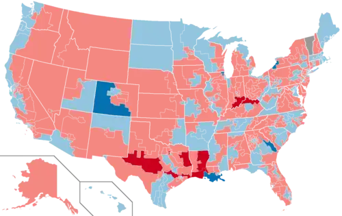 2004 House election results map