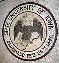 University of Iowa seal mosaic, c. 1908, based on 1847 seal.