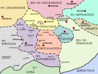Early principalities on the Upper Oka 1300