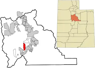 Location within Utah County in the State of Utah