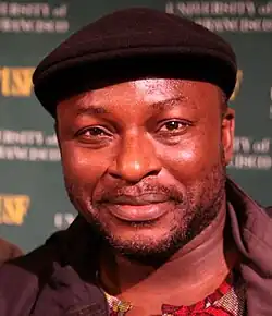 Uwem Akpan, reading at the University of San Francisco