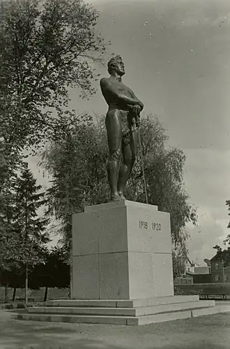 Kalevipoeg, 1927, part of the War of Independence monument, Tartu, Estonia (opened 1933)