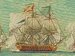 Redoutable (1749) at the Battle of Minorca (1756)