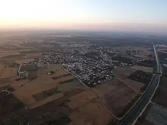 An aerial view of Valergues