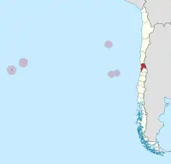 Map of Valparaíso Region