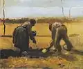 Peasant and Peasant Woman Planting Potatoes, 1885, Kunsthaus, Zürich (F129a)