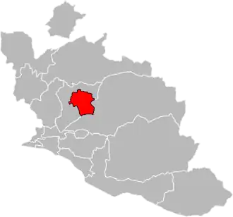 Situation of the canton of Carpentras in the department of Vaucluse