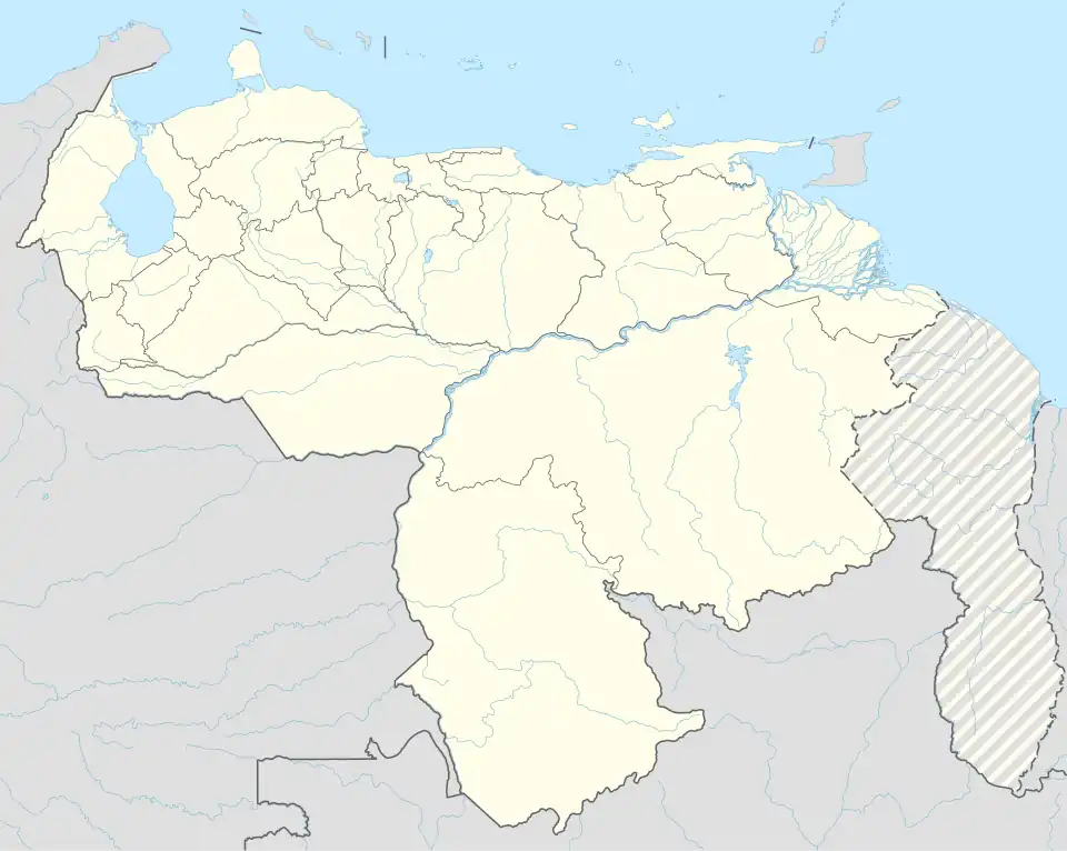 Map showing the location of Alto Orinoco Municipality within Venezuela