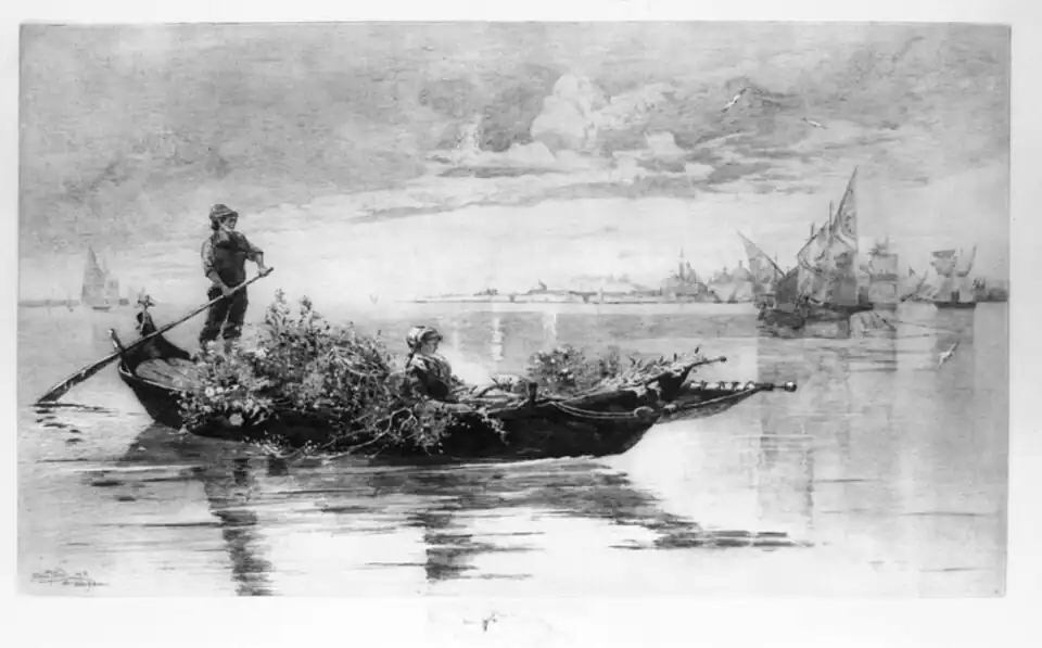 "Venice" Stephen Parrish (1846–1938), etcher Brown, artist ©1880, Christian Klackner (1850–1919), New York LCCN 96-512385