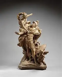 Venus Giving Arms to Aeneas; by Jean Cornu; 1704; terracotta and painted wood; height: 108&nbsp;cm; Metropolitan Museum of Art, New York City