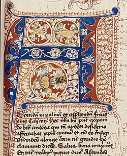 Detail of a 15th-century manuscript with sermons (UBU, Utrecht, cat. 243)