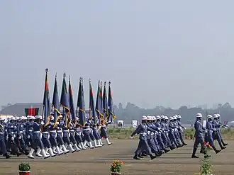 Bangladesh Coast Guard unit marching in Victory Day Parade.