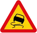 Danger of skidding