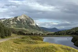 Crested Butte viewed from Meridian Lake