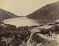 View of Nainital from the part that caused the 1880 landslide, 1885