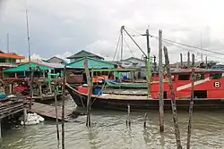 Fishing boats along coast side of the island