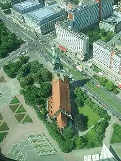 St. Mary's Church from the Fernsehturm, 2009