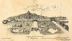 "View of the new land in 1828"