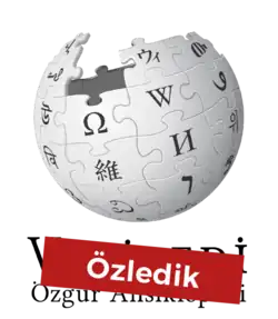 Turkish Wikipedia logo used during the #WeMissTurkey campaign to lift block of the website in Turkey (2018)