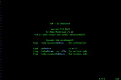 The opening screen of Vim