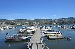 View of the village harbour