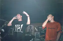 Violadores del Verso in 2002 (from left to right): Sho-Hai, Kase.O, R de Rumba and Lírico.