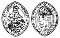 Seal of James I as President of the Virginia Company