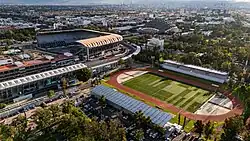 Aerial shot of Ciudad Deportiva Magdalena Mixhuca