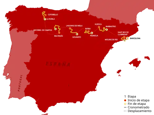 Route of the 2025 La Vuelta Femenina