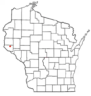 Location of Gilman, Pierce County, Wisconsin