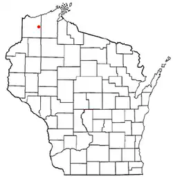 Location of Highland, Wisconsin