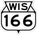 State Trunk Highway 166 marker