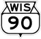 State Trunk Highway 90 marker