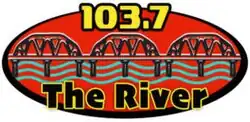 103.7 The River with three bridges over a stylized river