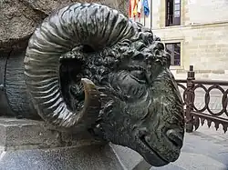 Detail of the head of the battering ram