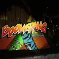 Boomerang sign at night
