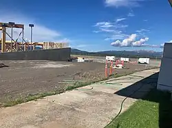 WYS airport new terminal construction, August 2023