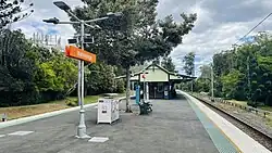 Looking north from the island platform