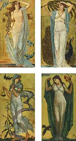 Morn, Noon, Eve, Night, oil on panel, 1891